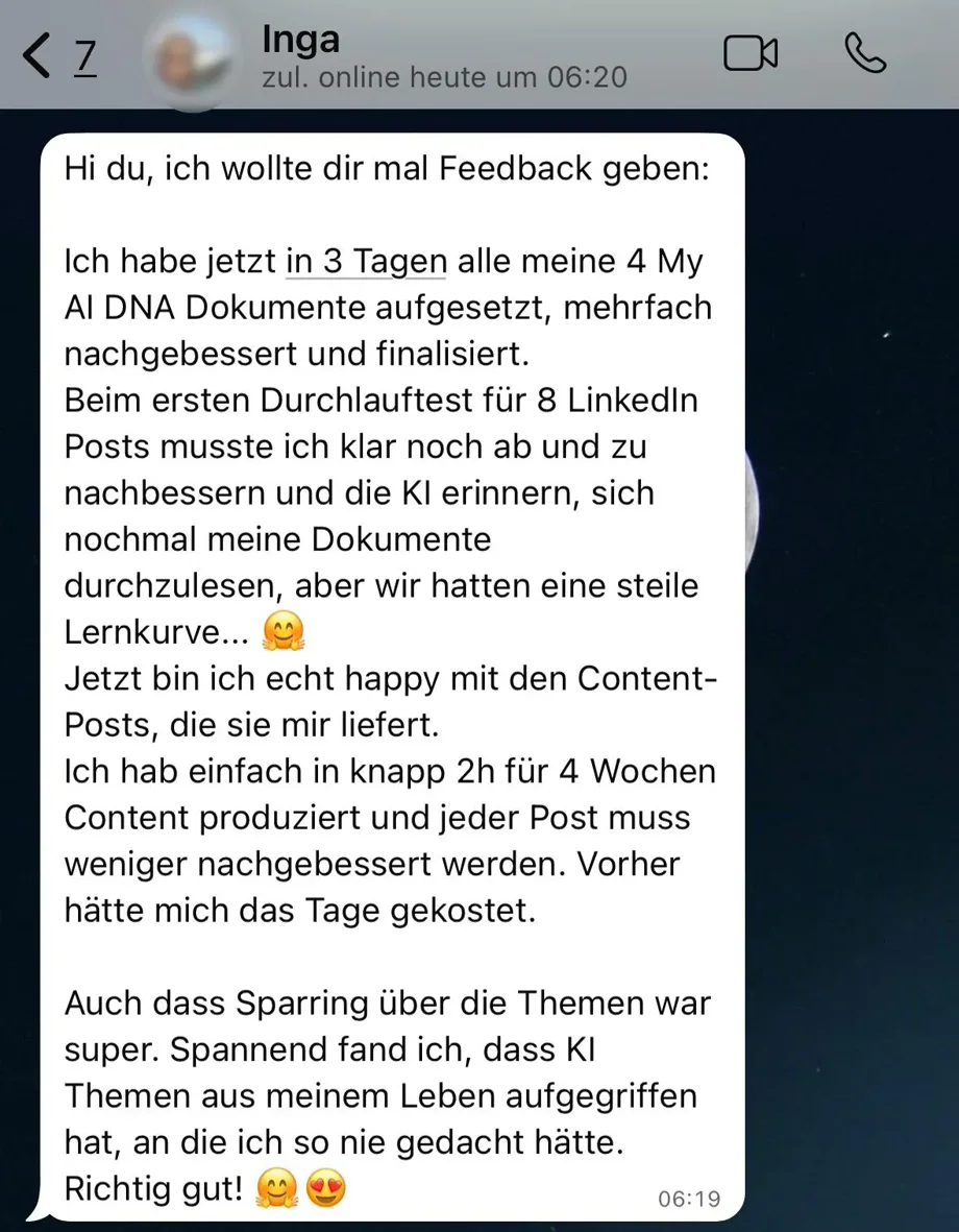Inga: authentischer Content aus dem Tagesgeschehen